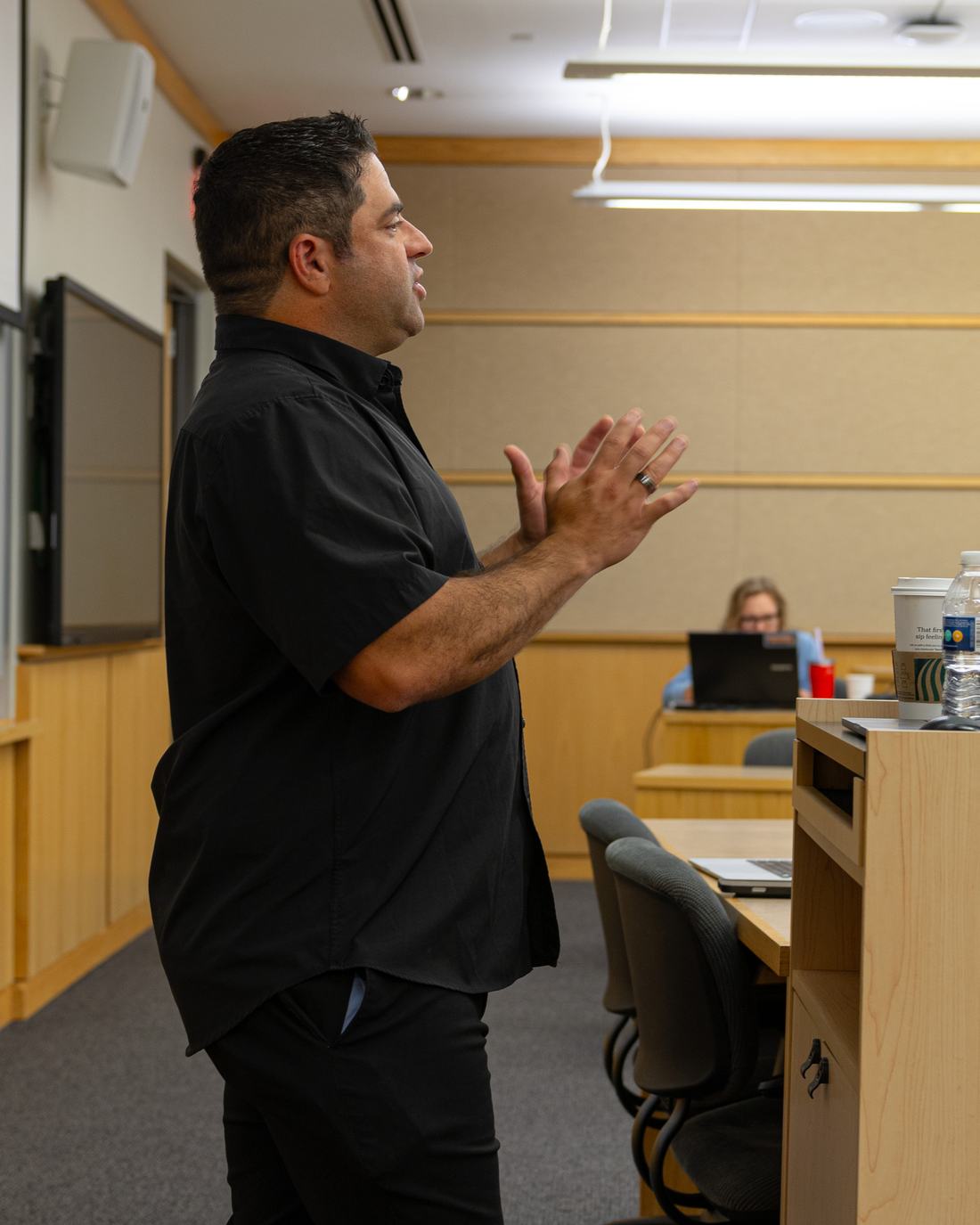 Galel Fajardo presenting at a Claude Code workshop in Dallas